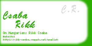 csaba rikk business card